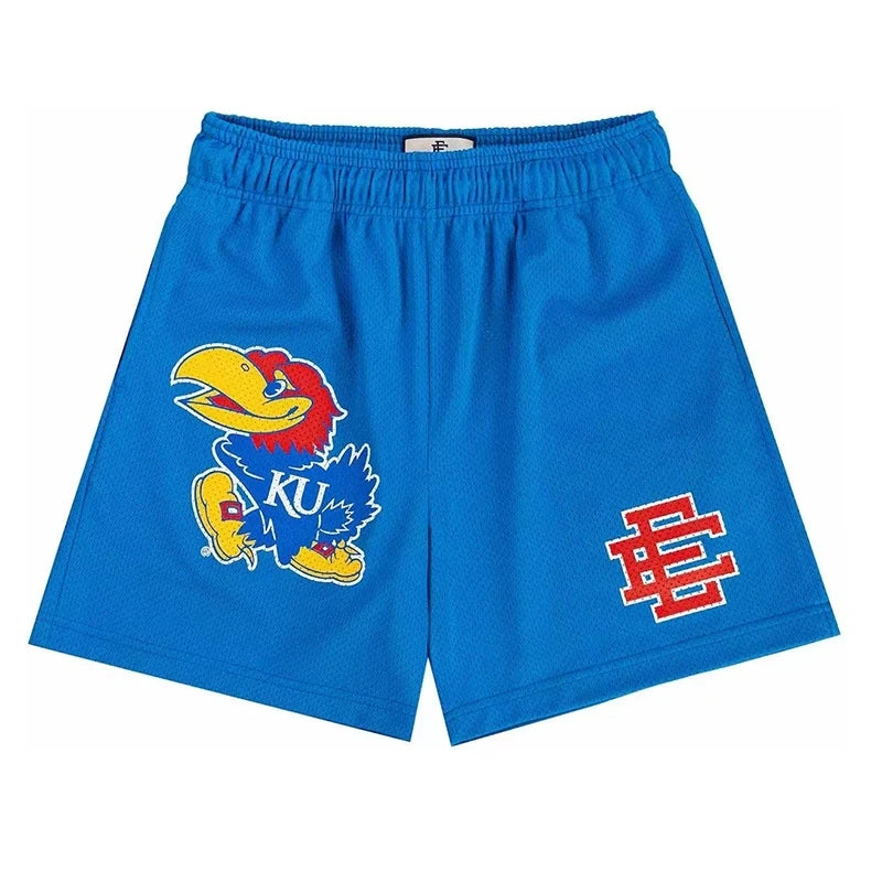 Eric Emanuel EE Basic Short - Royal Blue Kansas Jayhawks Special Edition Mesh Shorts