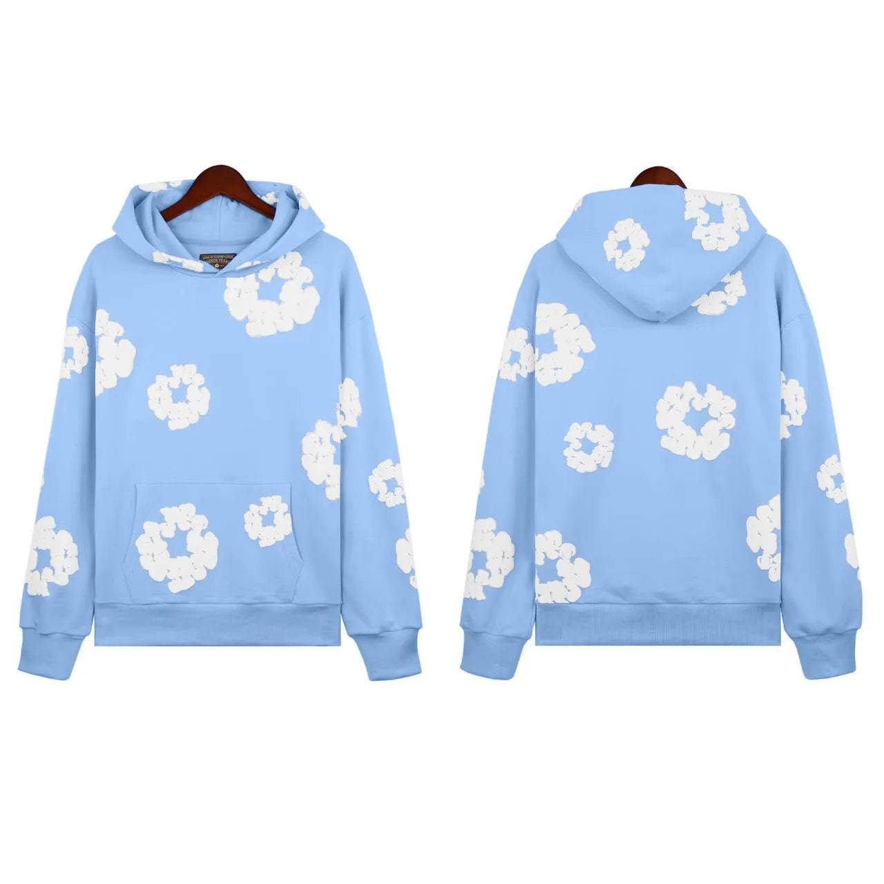 Light Blue Denim Tears Cotton Wreath Hoodie - Premium Streetwear