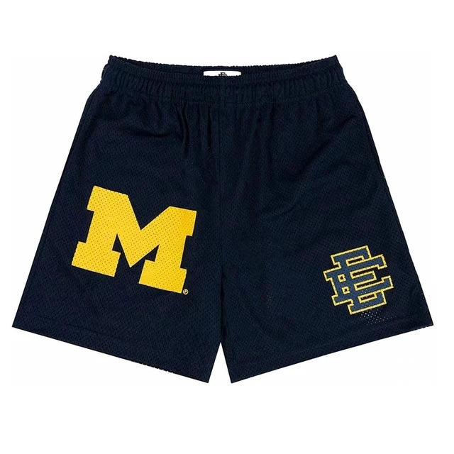 Eric Emanuel EE Basic Short - Navy Blue Michigan Wolverines Special Edition Mesh Shorts
