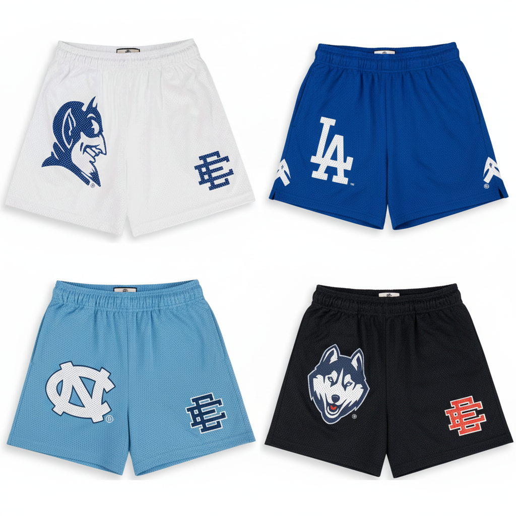 Enhanced Eric Emanuel Team Edition Shorts Collage